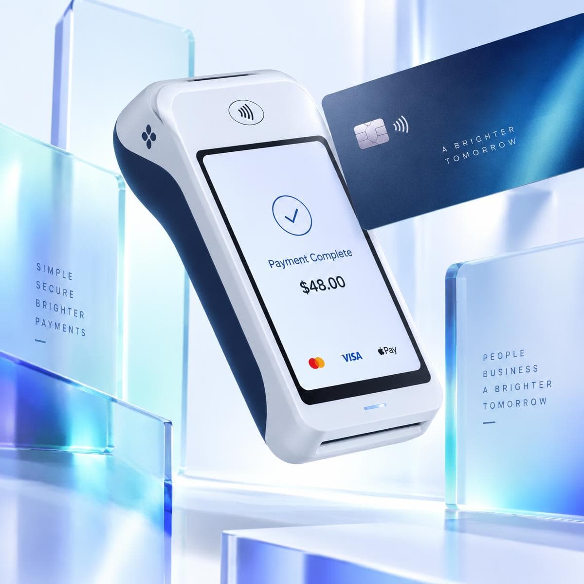 AyzuPay POS terminal accepting a contactless card payment